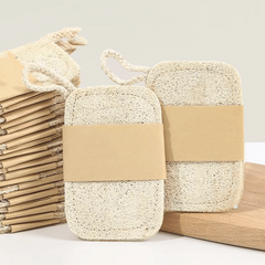 Loofah Dishwashing Brush Pot Loofah Sponge Brush Natural