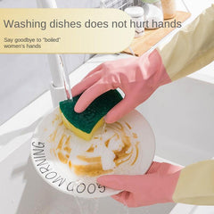 Housework Dishwashing Gloves Waterproof Kitchen Brush Pot Washing