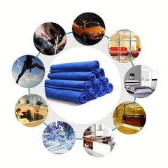 10pcs Soft Car Washing Cloth Glass Wiping Towel Multifunctional Household Rag