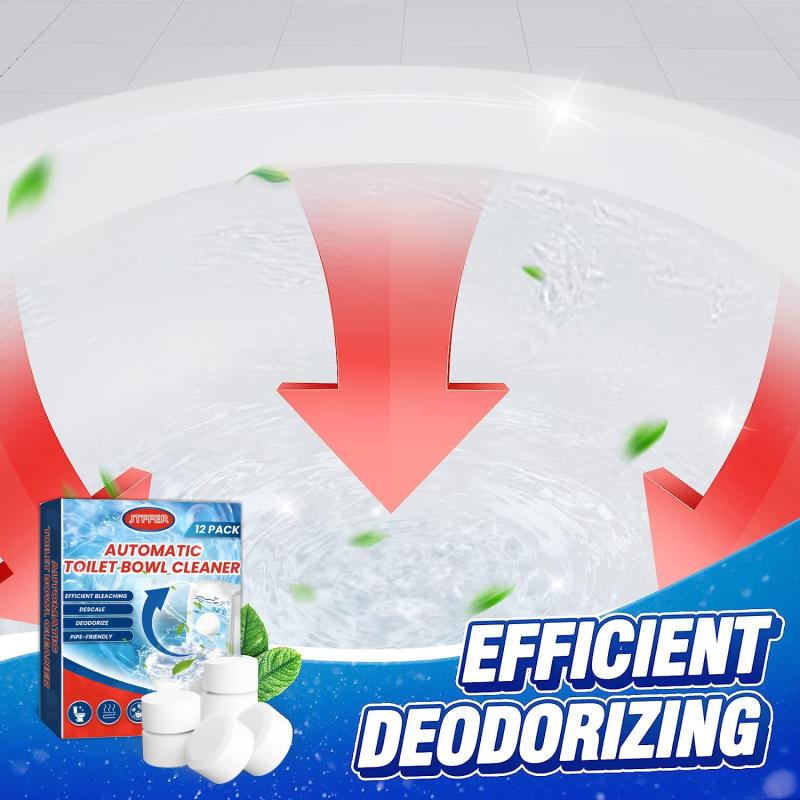 12pcs Automatic Toilet Bowl Cleaners With Bleach