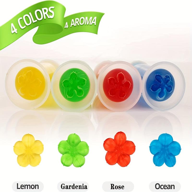 Toilet Gel Stamp Kit - 9pcs - 4 Scents - Bathroom Deodorizer - Air Freshener