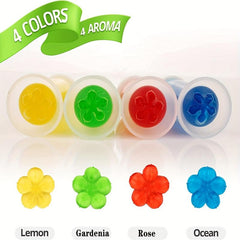 Toilet Gel Stamp Kit - 9pcs - 4 Scents - Bathroom Deodorizer - Air Freshener