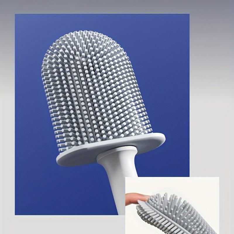 Double Sided Rubber Toilet Brush with Removable Handle