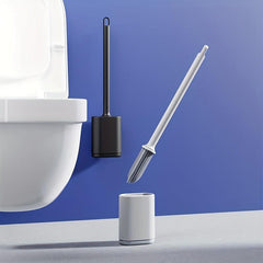 Double Sided Rubber Toilet Brush with Removable Handle