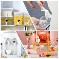 4 Pack Reusable Water Bottle Jug Spigot BPA Dispenser