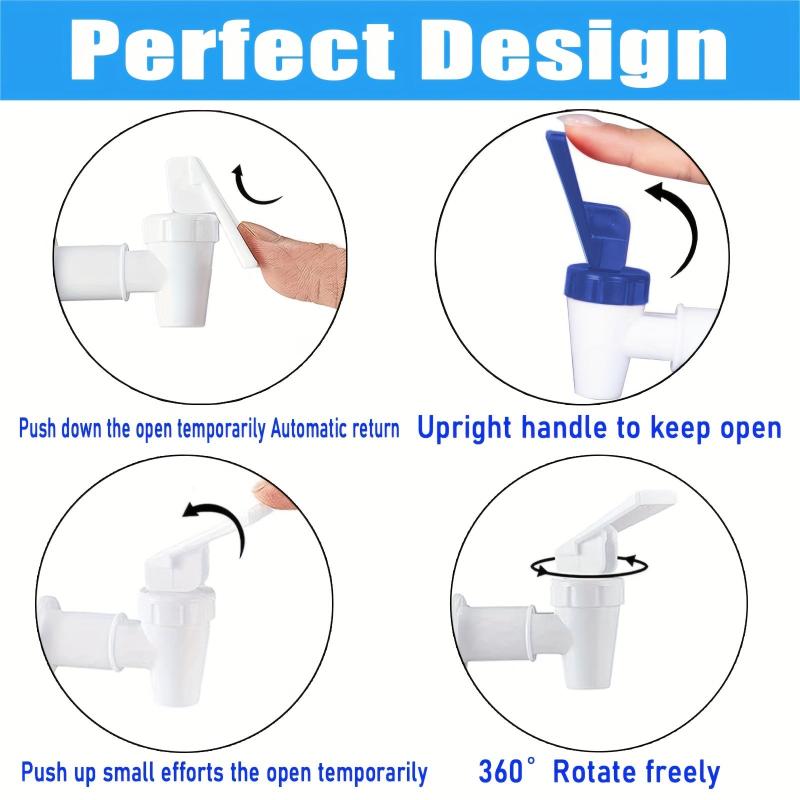4 Pack Reusable Water Bottle Jug Spigot BPA Dispenser