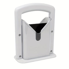 Stainless Steel Bagel Slicer with Safe Grip and Safety Shield