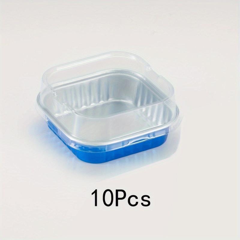 50pcs Square Disposable Desserts Flan Baking Cups Aluminum Foil Cupcake Cups
