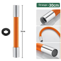 Faucet Extender 360 Rotation 2.54 5.08cm Bathroom Splashproof Tube Adapter