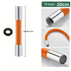 Faucet Extender 360 Rotation 2.54 5.08cm Bathroom Splashproof Tube Adapter