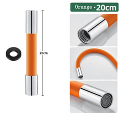 Faucet Extender 360 Rotation 2.54 5.08cm Bathroom Splashproof Tube Adapter