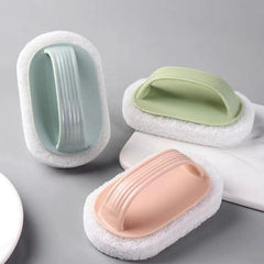 Scrub Pad With Handle Scouring Pad Brush Kitchen Cleaning