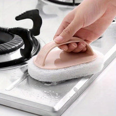 Scrub Pad With Handle Scouring Pad Brush Kitchen Cleaning