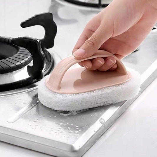 Scrub Pad With Handle Scouring Pad Brush Kitchen Cleaning
