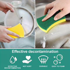 8pcs Double Sided Scouring Pad for Household Cleaning