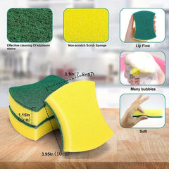 8pcs Double Sided Scouring Pad for Household Cleaning