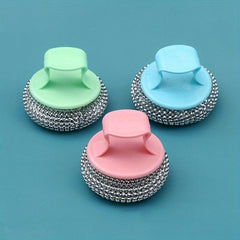 3pcs Magic Cleaning Ball Brush Pot Stove Washing Brush Self cleaning