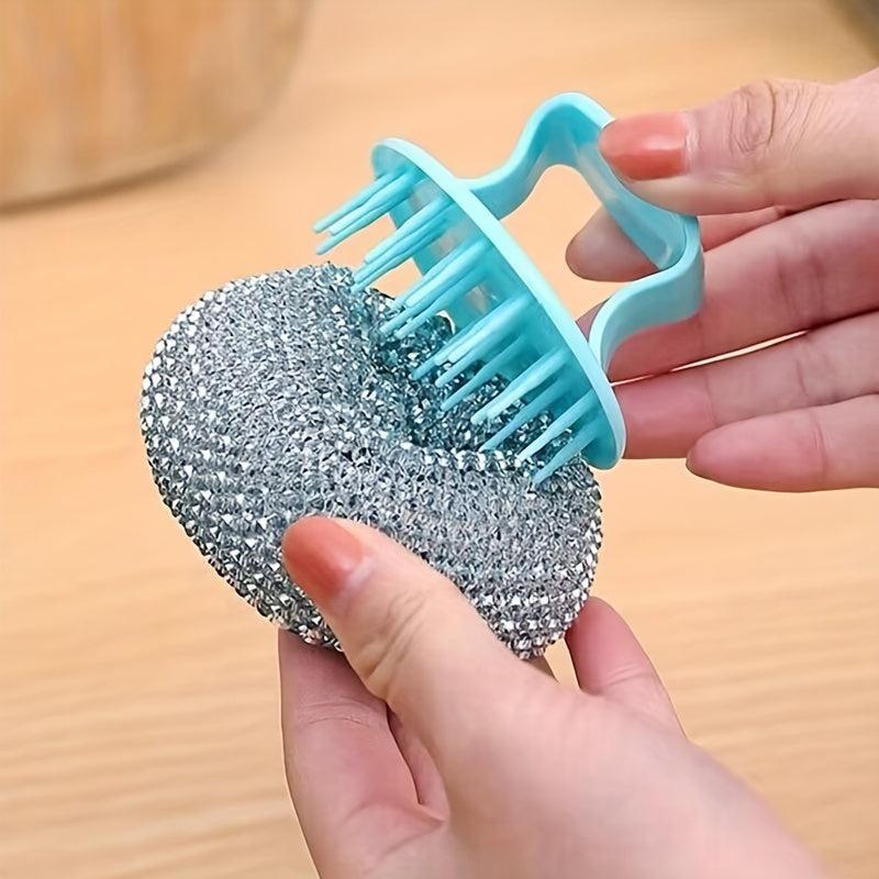 3pcs Magic Cleaning Ball Brush Pot Stove Washing Brush Self cleaning