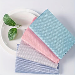 10pcs Fish Scale Dishcloth Soft Cleaning Cloth for Mirrors and Dishes