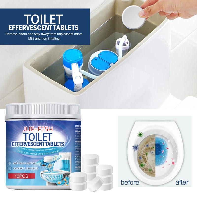 10pcs Automatic Toilet Bowl Cleaners With Bleach