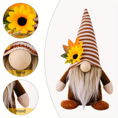 Sunflower Gnomes Plush Garden Spring Scandinavian Tomte Decor