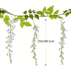 6.5Ft Artificial Wisteria Garland for Home Garden Ceremonies