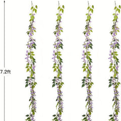 6.5Ft Artificial Wisteria Garland for Home Garden Ceremonies
