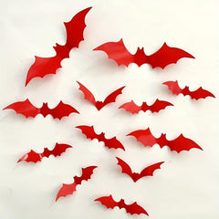 Halloween 3D Bat Vinyl Sticker Set - Home Office School Decor