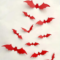 Halloween 3D Bat Vinyl Sticker Set - Home Office School Decor
