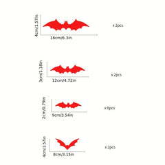 Halloween 3D Bat Vinyl Sticker Set - Home Office School Decor