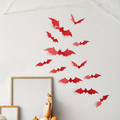 Halloween 3D Bat Vinyl Sticker Set - Home Office School Decor
