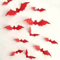 Halloween 3D Bat Vinyl Sticker Set - Home Office School Decor