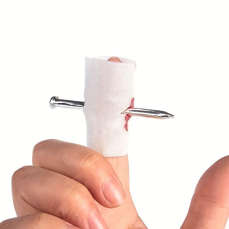 3pcs Halloween Nail Through Finger Prank Prop