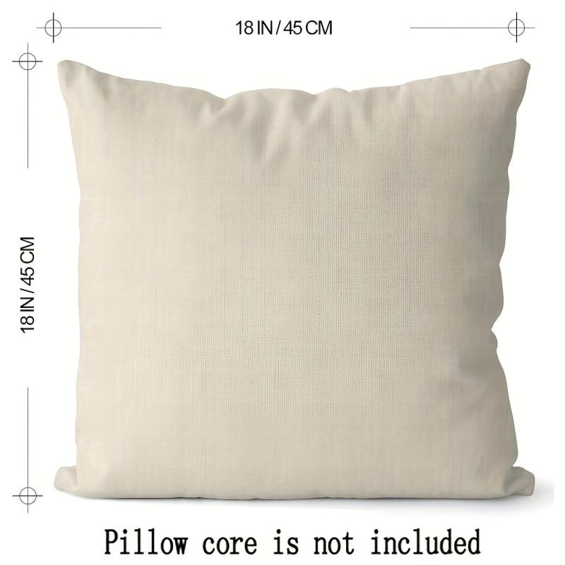 Cow Square Linen Cushion Cover 45cmx45cm Highland Cow Print Pillow Cover