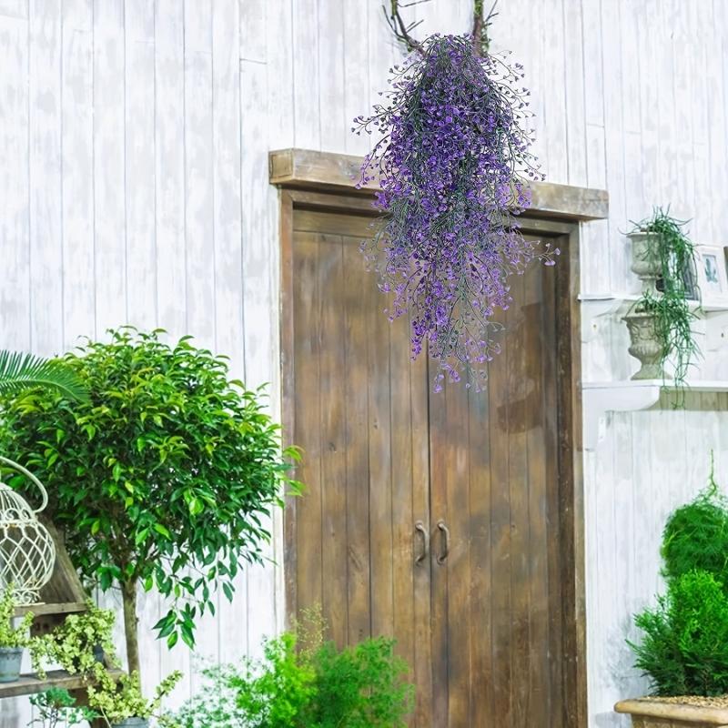 Golden Willow Artificial Plant UV Resistant Hanging Wall Decor