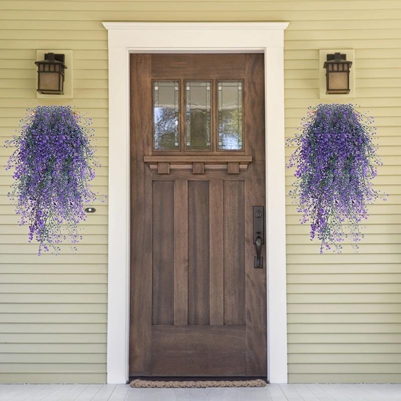 Golden Willow Artificial Plant UV Resistant Hanging Wall Decor