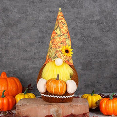 Pumpkin Gnome Plush Doll Thanksgiving Decoration