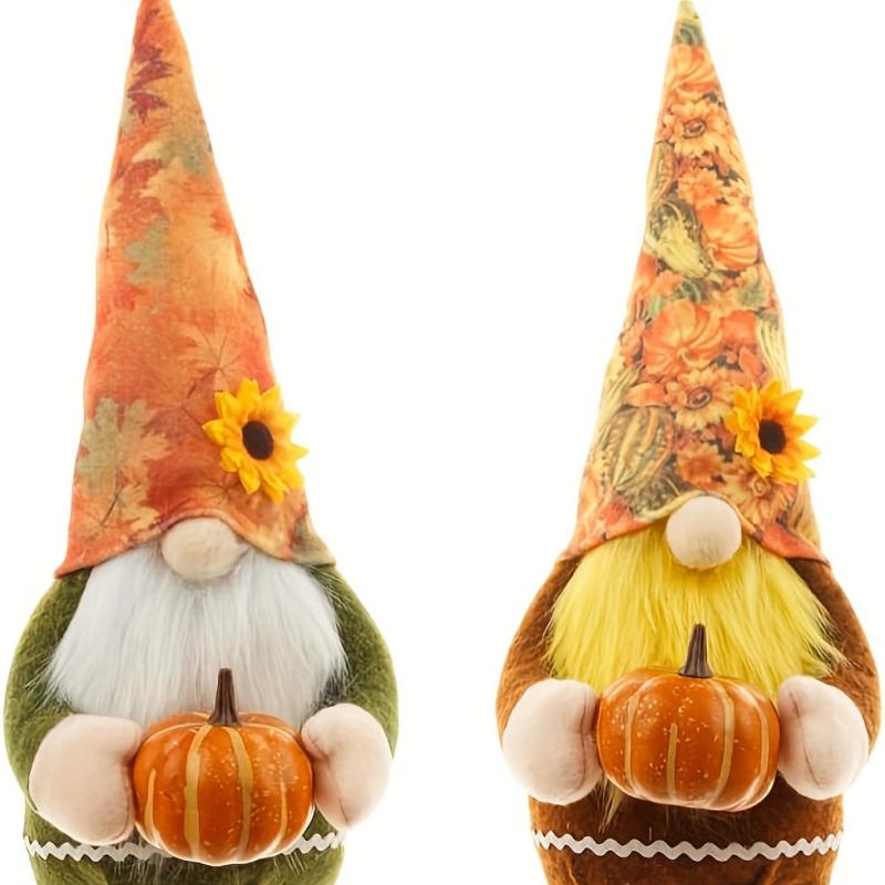 Pumpkin Gnome Plush Doll Thanksgiving Decoration
