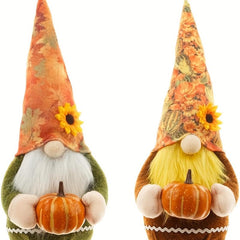 Pumpkin Gnome Plush Doll Thanksgiving Decoration