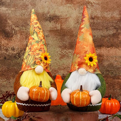 Pumpkin Gnome Plush Doll Thanksgiving Decoration