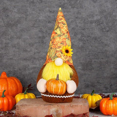 Pumpkin Gnome Plush Doll Thanksgiving Decoration