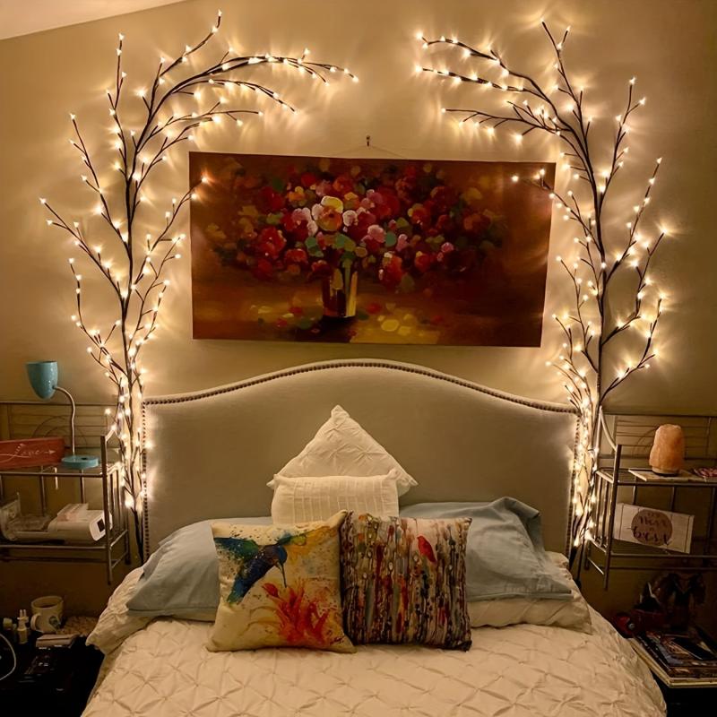 8 Modes Willow Vine Lights 5.9ft 96 LEDs Christmas Holiday Decor