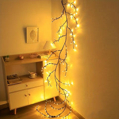 8 Modes Willow Vine Lights 5.9ft 96 LEDs Christmas Holiday Decor