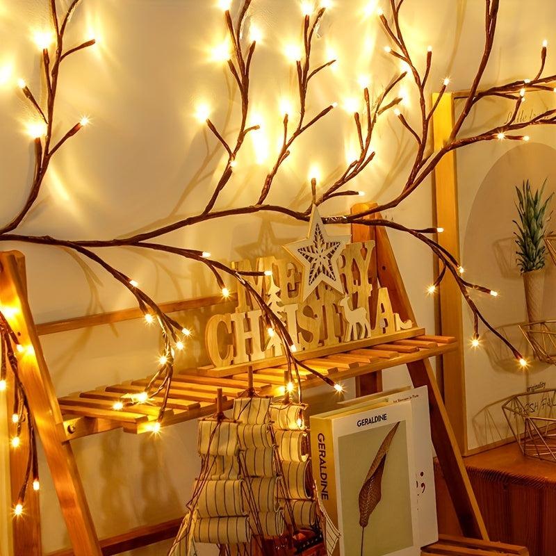 8 Modes Willow Vine Lights 5.9ft 96 LEDs Christmas Holiday Decor