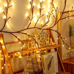 8 Modes Willow Vine Lights 5.9ft 96 LEDs Christmas Holiday Decor