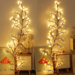 8 Modes Willow Vine Lights 5.9ft 96 LEDs Christmas Holiday Decor