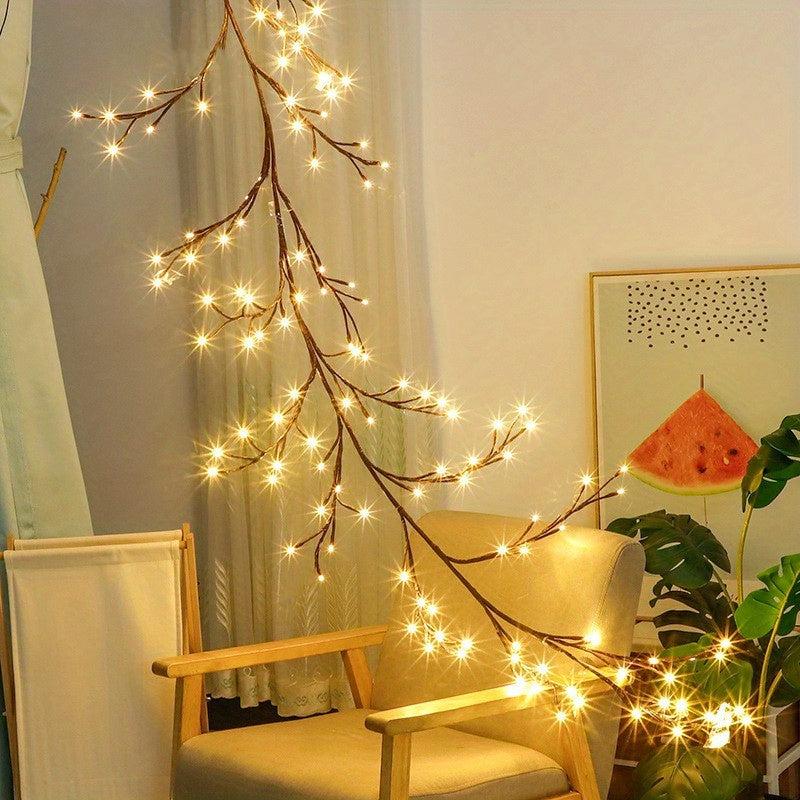 8 Modes Willow Vine Lights 5.9ft 96 LEDs Christmas Holiday Decor