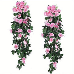 Real Touch Rose Vine Artificial Hanging Flower for Home Wedding