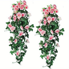 Real Touch Rose Vine Artificial Hanging Flower for Home Wedding