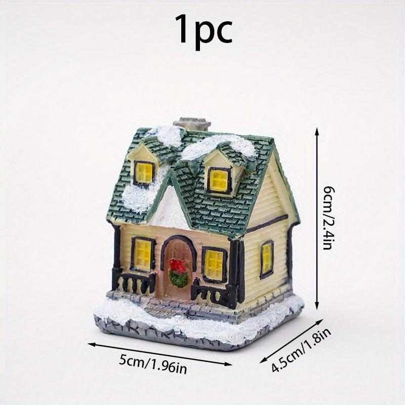 Christmas Snow House Micro Landscape Resin Small House Decor